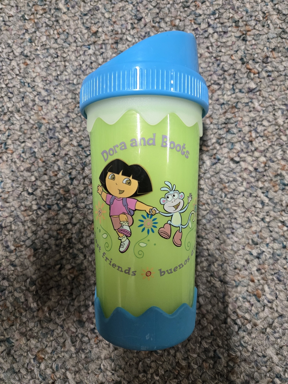Munchkin Healthflow  Vintage Dora The Explorer Sippy Cup Dora & Boots Green